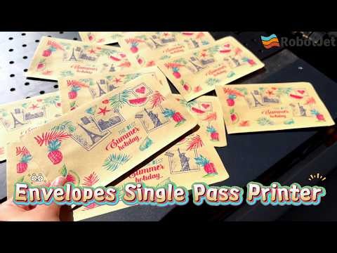 RobotJet Envelope Digital Printing Machine: High speed single pass digital printer! #printer #print