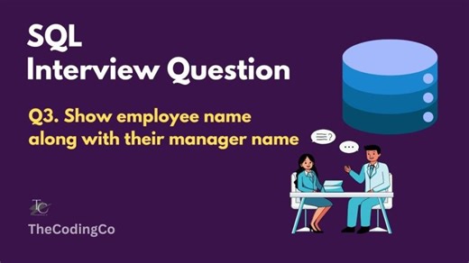 SQL Self Join: Show Employee and Manager Names | TheCodingCo posted on the topic | LinkedIn