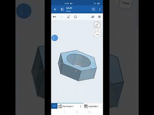 Tutorial Onshape 3d Mur / Nut #onshapeandroid