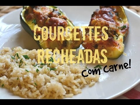 Courgettes recheadas com carne