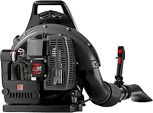 TDH Gas Backpack Leaf Blower - 2-Stroke Handheld-Class V Engine, 63 CC, High-Velocity 665 CFM, Ergonomic Design for Complete Property Maintenance, Gray