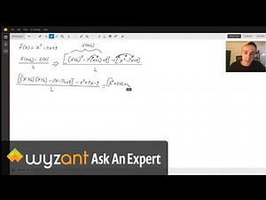 Finding the difference quotient of quadratic function