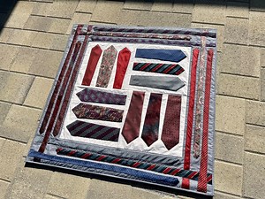Necktie Art Quilt or Table Topper - Etsy