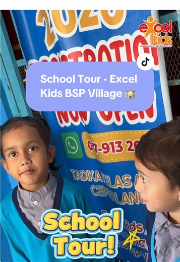 Today at Excel Kids, our little explorers went on a school tour to get to know their second home. 🥰 This simple experience helps children feel comfortable, safe and excited to be in school. From waving hello to friends in other classes 👦👧, exploring the playground, to learning how to use the stairs safely 👟, every step was filled with curiosity and confidence. 📲 Follow @excelkidshq on IG & TikTok for more meaningful learning moments every week! #ExcelKids #SchoolTour #TadikaBandarSaujanaPut