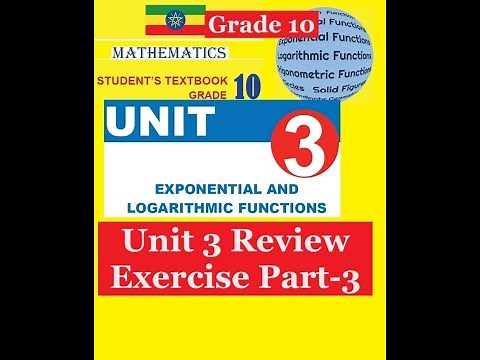 Mathematics Grade 10 Unit 3 Review Exercise Part-3 @mathT_21