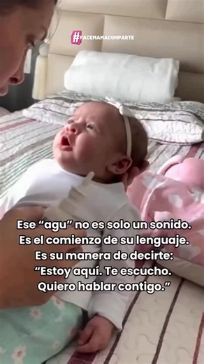 Facemama on Instagram: "Más que un sonido tierno: El poder del "agu" y el balbuceo 👶💬 ​¿Hay algo más emocionante que la primera vez que tu bebé te responde con un "agu"? Aunque parezcan sonidos sin sentido, esos balbuceos son los cimientos de su lenguaje y su forma de decirte: "¡Hola, quiero conectar contigo!" ​¿Por qué es tan importante fomentar estas "conversaciones"? 👉​Gimnasia cerebral: Al balbucear, tu bebé está entrenando los músculos de la boca, la lengua y las cuerdas vocales que usar