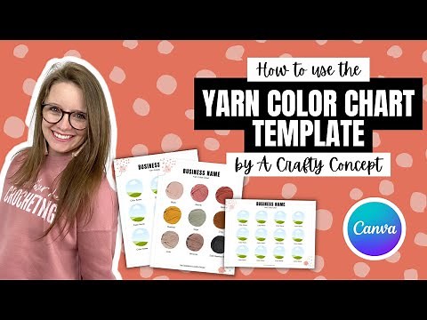 How to Use a Yarn Color Chart Template- Canva Yarn Color Chart Tutorial
