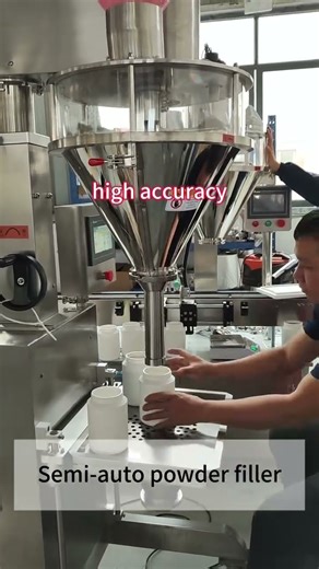 Semi-auto powder filling machine. #powderfillingmachine #fillingmachine #powder #sourcefactory