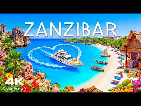 Zanzibar 4K Aerial 🇹🇿 🌊 Turquoise Waters, White Sand Beaches & Exotic Coastal Beauty 🌺