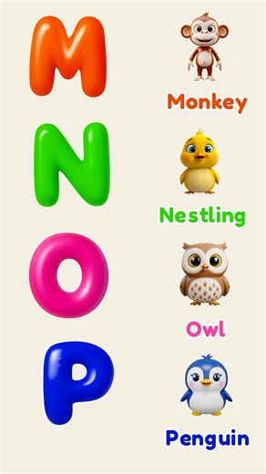 ABC Animals Song (I-P) |Alphabet & Phonics #shorts