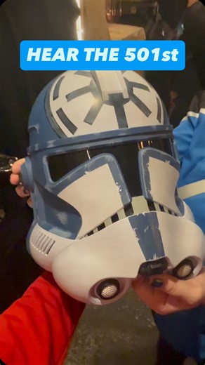 Bring the 501st Legion to life! 🫡 We found the amazing Clone Commander Jesse Voice-Changing Helmet at Dok Ondar’s in Star Wars: Galaxy’s Edge. This full-scale adult replica includes real character phrases, a voice changer, and that awesome distressed finish from The Clone Wars. Perfect for display or cosplay! Who is grabbing this one? #CloneWars #GalaxysEdge #StarWarsCosplay | Galaxy's Edge Explorers