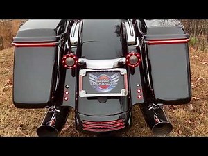 Plug and Play Tri Radius LED License Plate Frames for H-D Touring