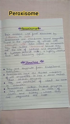 Zoology B.Sc1st Semester Unit-ii L-3 Peroxisome/Structure/Functions