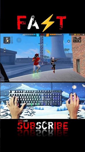 free fire keyboard mouse gameplay with handcam→pc gameplay