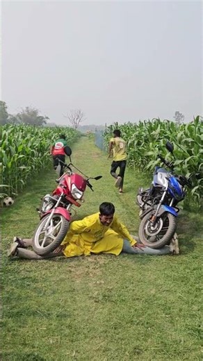Lifting the motorcycle on its feet .2689#funny