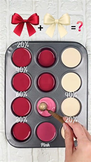 Deep pink & Cream Color Mixing | #colorpalette #colormixing #artshorts #colormix #artcolors #asmr