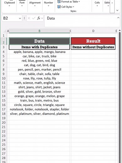 Remove Duplicates with Excel Formula from Comma Separated Values within a Cell #Excel #UNIQUE #CSV #tiktoktaughtme #tutorial #spreadsheet #excelpro #learnexcel #exceltips #exceltricks #office365 #examready #office