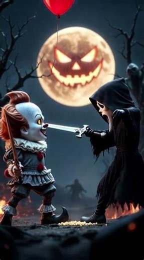 Horror Icons Collide 💀🔥 #pennywise #ghostface #shorts