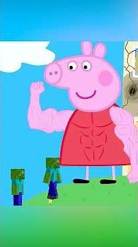 Peppa Pig vs Zombies Giant. #peppapig #shortvideo #minecraft