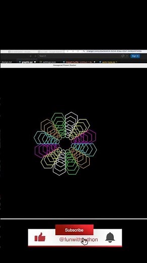 Python Turtle Creates Amazing Graphics 🤯🐍 #coding