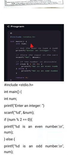 10th Class Computer Science C Programming | Even Odd Program in C | #shortsviral