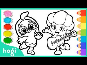 Coloring Fun Hogi Pinkfong with Rachel - Easy Drawing Pinkfong Wonderstar Coloring for Kids