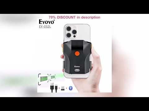 A must-have product! Eyoyo Barcode Scanner 2D Bluetooth Back Clamp Handheld 1D QR Scanner 2.4G Wir