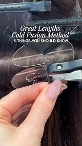 Great Lengths Hair Extensions on Instagram: "Three hot reasons to love Great Lengths' Cold Fusion extension application method. 🔥 1️⃣ The keratin bonds are applied without heat (vibration only), keeping hair healthy and protected. 2️⃣ Cold Fusion has the ability to create flat bonds for a mini weft-like effect for clients with naturally straight or dense hair. 3️⃣ Cold Fusion is a gentle method created for all hair types and safe for fine or fragile hair. Curious if Cold Fusion is the right tec