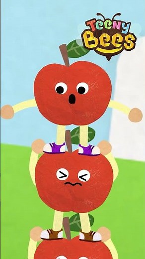 🍎Counting Song | Ten Little Apples ‪@TEENYBEES‬🐝 #numbersong #tenlittleindians #Shorts