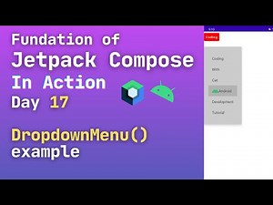 jetpack compose dropdown menu | jetpack compose dropdownmenu | android compose dropdown menu | day17