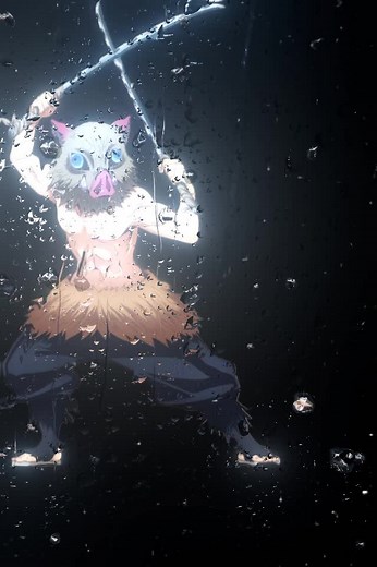 Inosuke Llorando por la Muerte de Rengoku