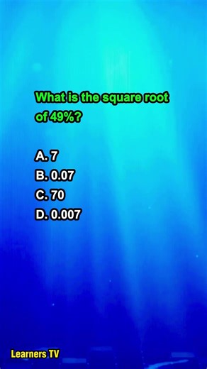 What is the square root of 49%?