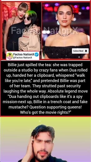 Dua Lipa’s Clipboard Escape Plan for Billie Eilish 😂🎬