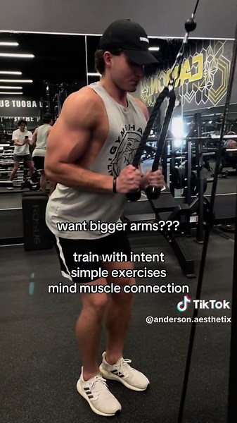 Stop overcomplicating it. Simple movements. Intentional reps. That’s how you grow. #fitness #arms #mindmuscleconnection #gymtips #fitmotivation #biceps #tricepsworkout #armworkout #tricep #drafts