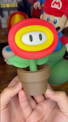 Let’s make a potted Fire Flower! #3dprinting #supermariogalaxy #nintendo