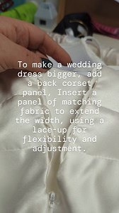 Say 'I Do' to the perfect fit!✨ Elevate your wedding dress with our back corset panel. Our expert tailors will make your dream dress larger while accentuating your curves for a flawless finish. Say goodbye to alterations and hello to the perfect fit for your special day. Book your appointment today!💖👰 #WeddingDressAlterations #PerfectFit #DreamDress #weddingdayReady #bridalalterationshop #shortendress #weddingdressalterations #seamstress #clothesalteration #lavenderneedle Wedding dresses alter