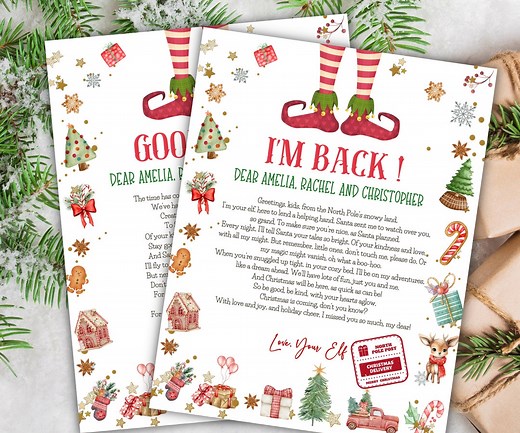 I'm Back Elf Letter, Hello From Elf, Elf Arrival Letter, From Elf, Christmas Elf Letter, to Kids, From Elf, Digital Editable, I'm Back Elf - Etsy