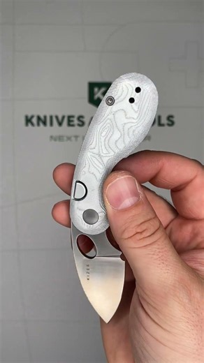 Kizer Microbe V2742A11, Satin 14C28N, Turquoise GFN pocket knife, Maksim Epifantsev design