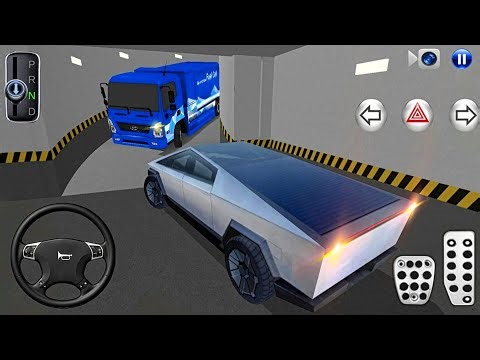 New Fuel Truck & Tesla Cybertruck & Parking Garage - 3D Driving Class 2026 - Android iOS Car Game