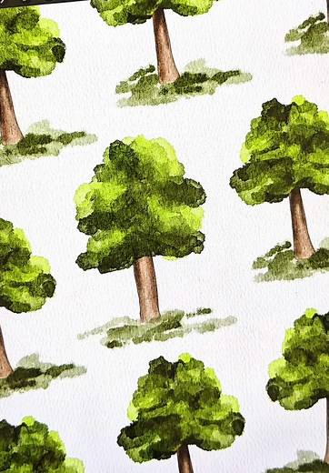 How to Draw a Simple Watercolour Tree on Procreate