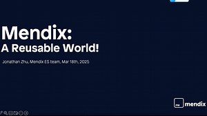 [Mendix 10]高级专题培训-可复用组件设计(FY25 Mendix学习季第二季)