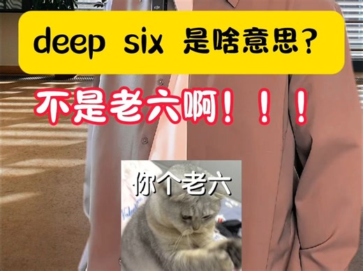 外企同事常说的“deep six”是啥意思？