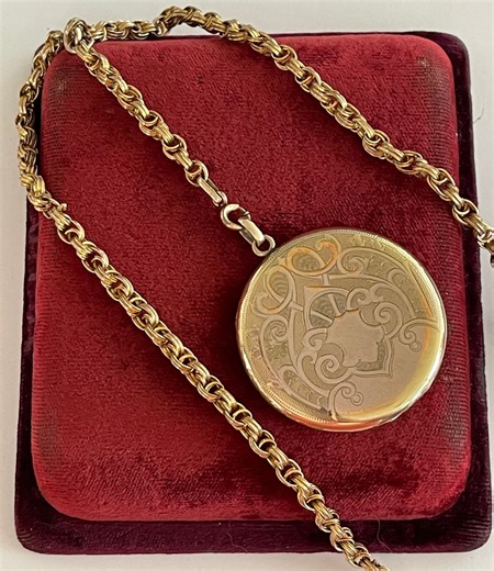 Edwardian Gold Shell Locket Necklace: Elgin American Keepsake Jewelry - Etsy Ireland