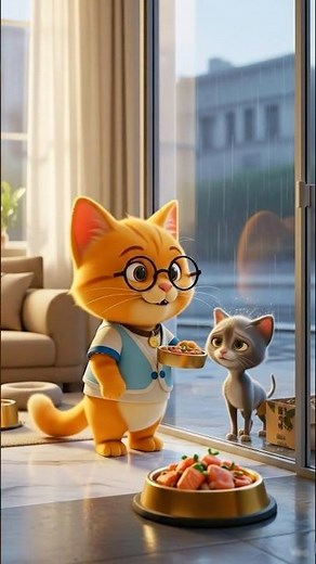 Rich Cat Momo vs Poor Kitten | A Heartwarming Cat Story #cartoon #cat #animation #funny #talkingtom