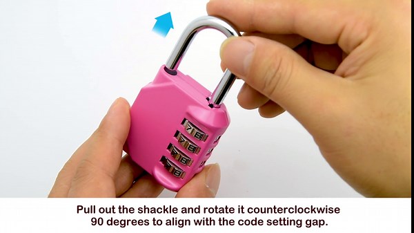 Personalized Engraved with Name 4 Digit Combination Long Lock - Padlock for School Gym Locker, Outdoor Storage, Fence, Sports Locker, Gate, Case - Secure Code Waterproof Lock for Outdoor(Long Lock)