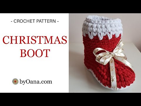 Crochet Christmas boot