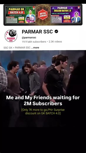 PARMAR on Instagram: "2M family soon!! 😁✨ANY GUESSES ?? BIG ANNOUNCEMENT 📢 BE READY,FOR SURPRISE!! #ParmarSSC #parmaracademy"