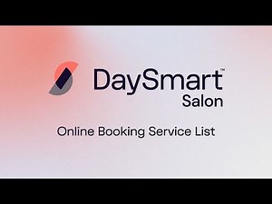 DaySmart Salon Online Booking Service List