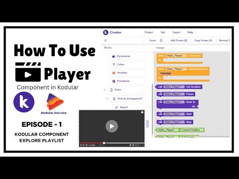 How To Use Video Player Component In Kodular