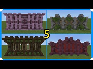 10 Minecraft Wall Designs In 100 Seconds #5 [Minecraft Bedrock Edition]